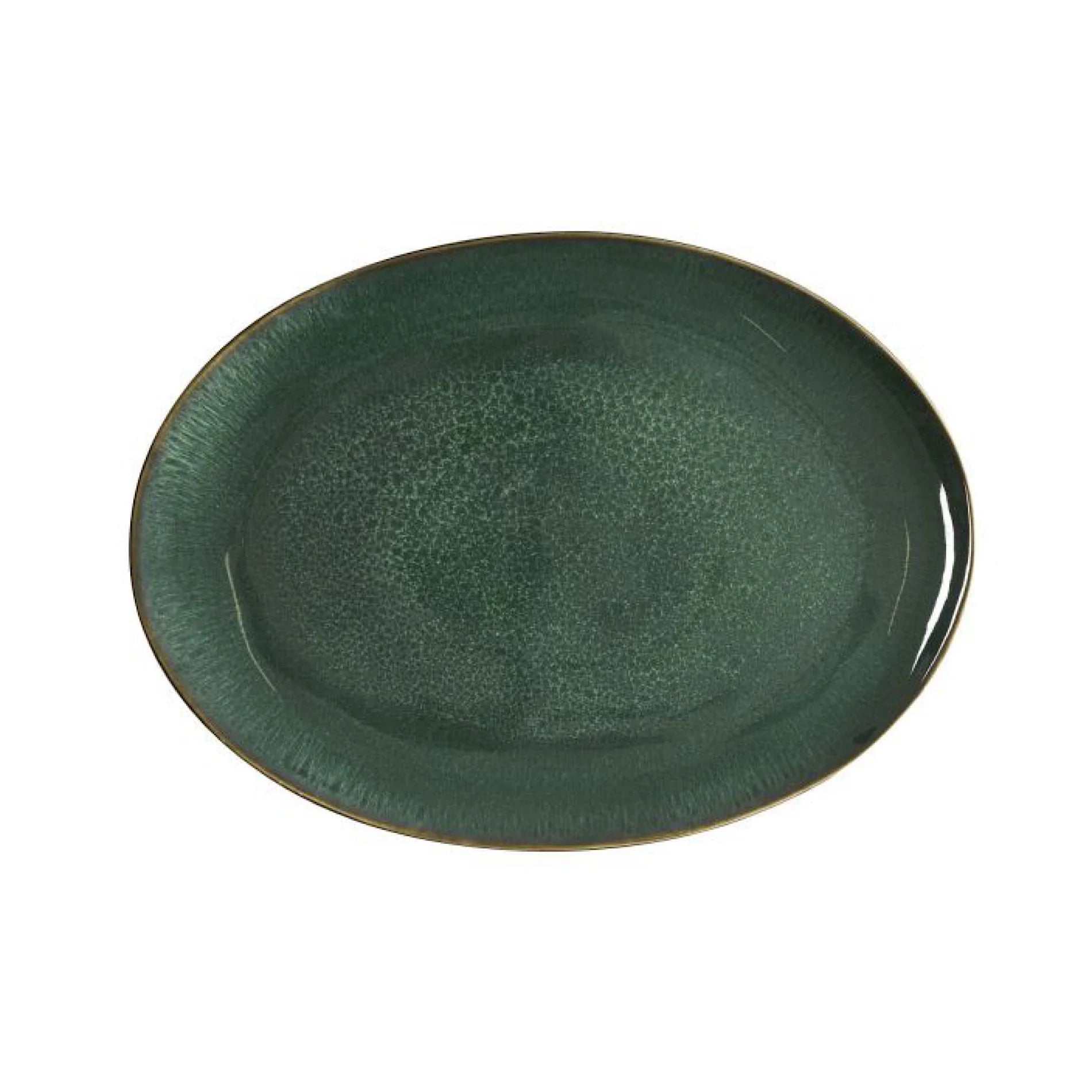 Bitz Living Stoneware Dish 34x45cm Black Green